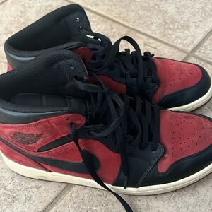 Nike Air Jordan 1 Mid Banned Men's Sz 12 M Gym Red Black White